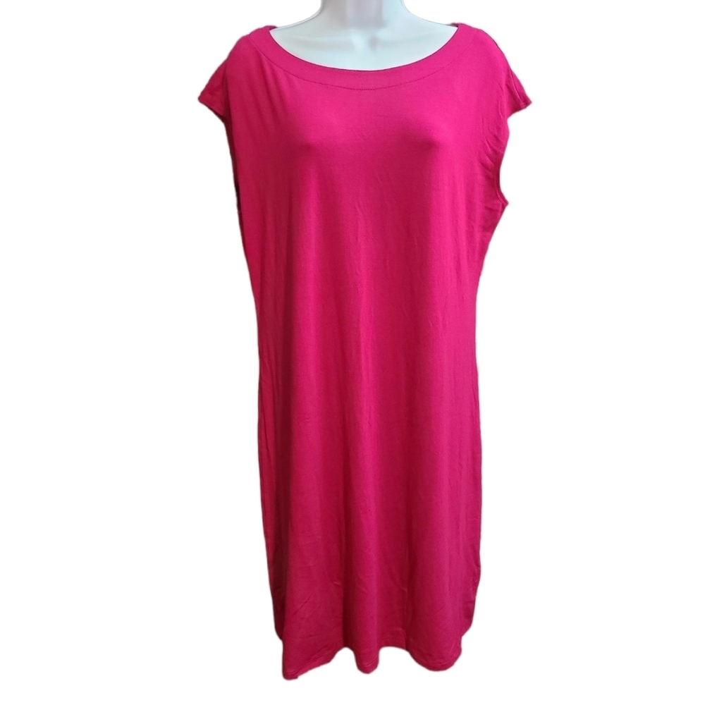 CHICO'S hot pink muumuu dress 8